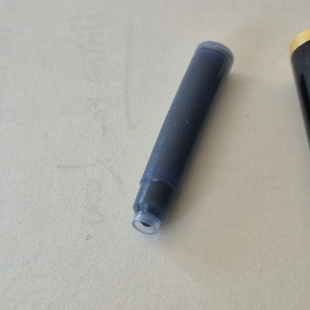 Brand New Iridium Made In Germany Black Fountain Pen with Gold Accents - Picture 6 of 6